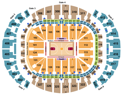 Plano pabellon Entradas Miami Heat