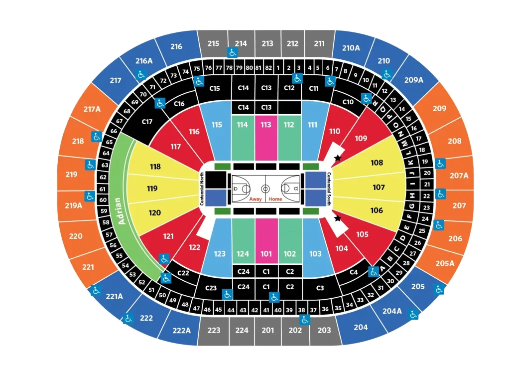 Plano pabellon NBA Philadelphia 76ers
