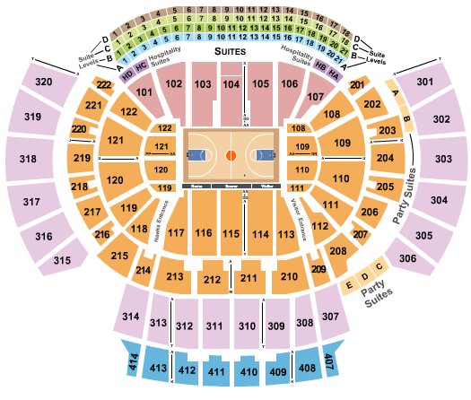 Plano entradas Atlanta Hawks