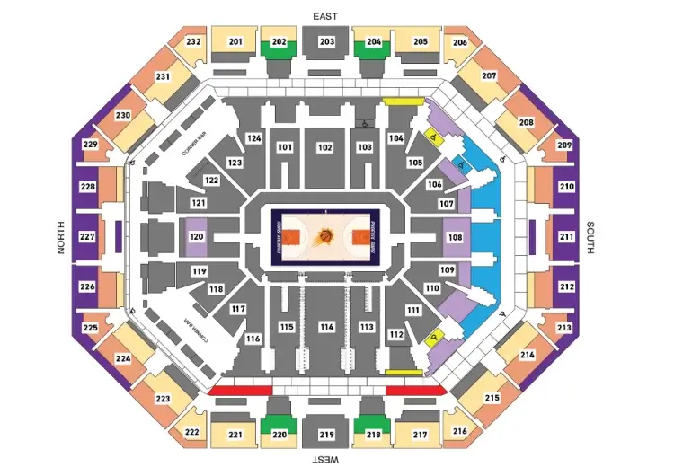 Plano entradas Phoenix Suns